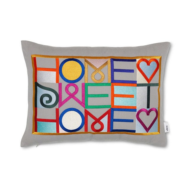 Vitra Embroidered Pillow - Home Sweet Home