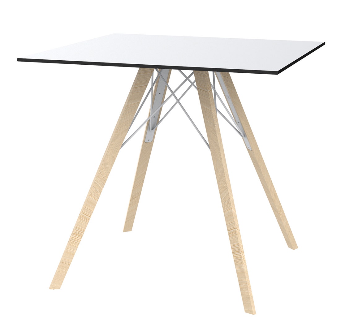 Vondom Faz Square Wood Dining Table (Priced Each, Sold in Sets of 4)