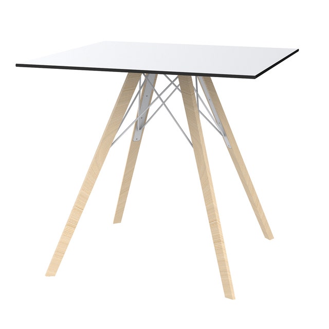 Vondom Faz Square Wood Dining Table (Priced Each, Sold in Sets of 4)