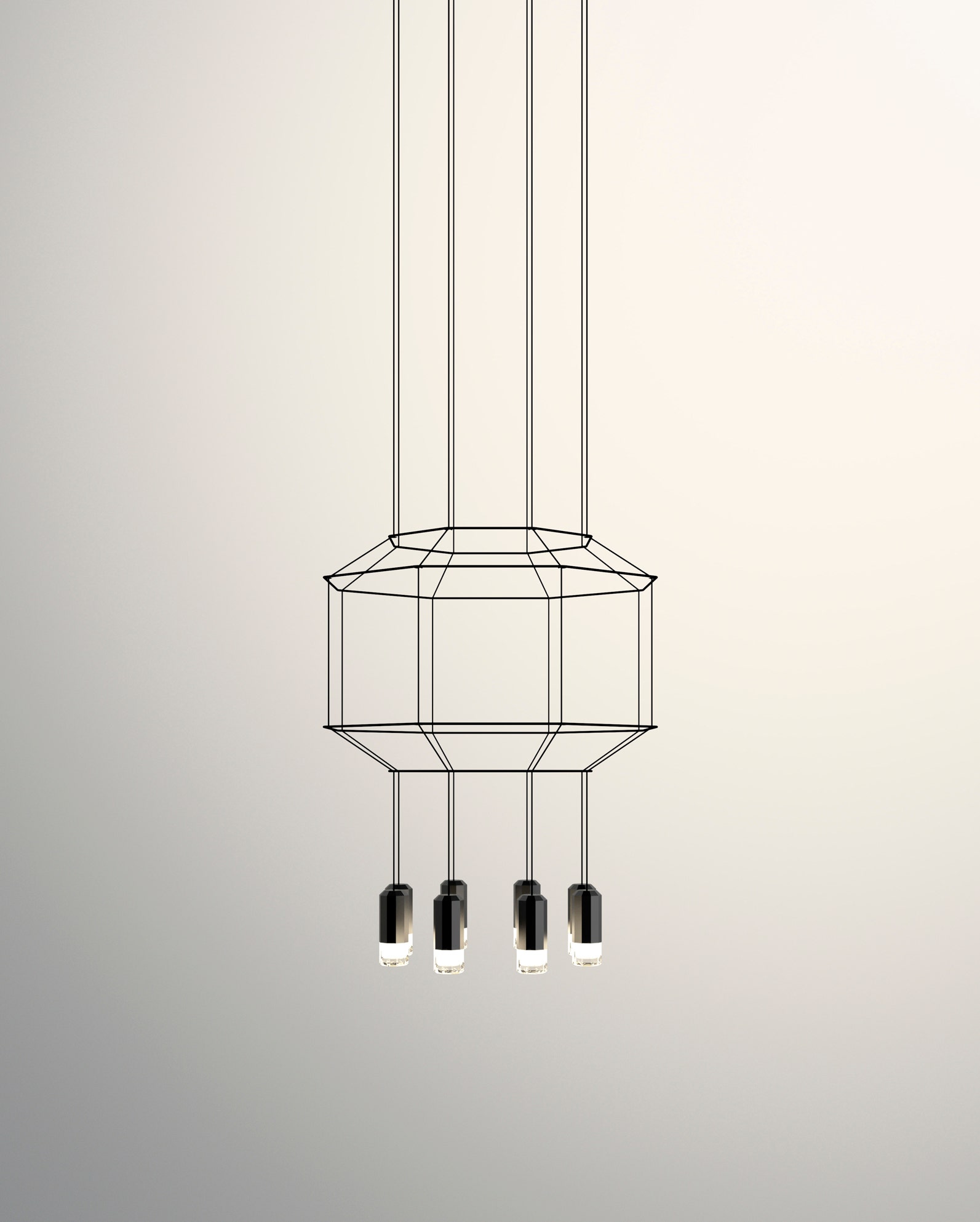 Vibia Wireflow 0303 Octagonal 8-Light Pendant Lamp