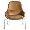 Butterscotch Leather / Stainless Steel Base