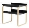 Black Lacquered Shelves / Natural Lacquered Frame
