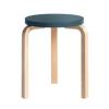 Natural Lacquered Legs, Blue Lacquered Seat
