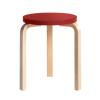 Natural Lacquered Legs, Red Lacquered Seat