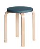 Natural Lacquered Legs, Blue Lacquered Seat
