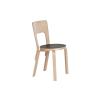 Seat Black Linoleum, Edge Natural Birch / Legs and Backrest Natural Lacquered
