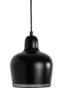 Black steel shade, inside white coated, black plastic cable