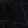 Black Stained Ash Table with Sahara Noir Marble Top