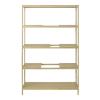 Natural Oak Wood Frame with Oak Veneer Shelves
