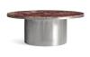Stainless Steel Base / Cherry Marble Top