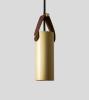 Brushed Brass with Brown Leather
