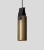 Distressed Brass with Black Leather