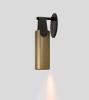 Distressed Brass with Black Leather