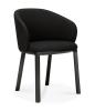 Varnished Oak Black - Charcoal Fabric