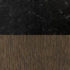 Smoked Oiled Oak with honed Nero Marquina Marble