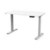 White Laminate Top with Silver Base