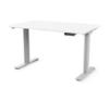 White Laminate Top with Silver Base