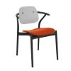 Upholstered Seat / Plastic Back