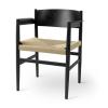 Black Stained Beech with natural paper cord seat