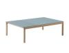 2 Plain 1 Wavy - Light Blue/Oak