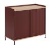 Oiled Oak/Deep Red