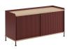 Oiled Oak/Deep Red
