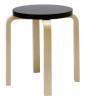 Natural Lacquered Legs, Black Seat