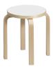 Natural Lacquered Legs, Laminate White Seat