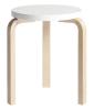 Natural Lacquered Legs, White Seat