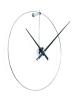 Stainless Steel Circle, Black Lacquered Walnut Hands