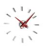 12 Time Signals Chromed / Red Steel Hands