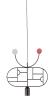 1 Graphite Horizontal Oval + 1 Curled Stem (White & Pink Dots)
