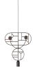 1 Graphite Horizontal Oval + 1 Graphite Circle + 1 Curled Stem (Walnut Dots)