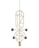 1 Gold Vertical Oval + 1 Gold Circle + 1 Stem + 1 Curled Stem (Walnut Dots)