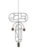 1 Graphite Horizontal Oval + 1 Graphite Vertical Oval + 1 Curled Stem (Walnut Dots)