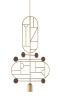 1 Gold Vertical Oval + 1 Gold Horizontal Oval + 3 Stem (Walnut Dots)