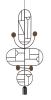 1 Graphite Vertical Oval + 1 Graphite Horizontal Oval + 1 Graphite Circle + 1 Stem + 1 Curled Stem (Walnut Dots)