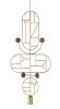 1 Gold Vertical Oval + 1 Gold Horizontal Oval + 1 Gold Circle + 1 Stem + 1 Curled Stem (Walnut Dots)