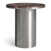 Stainless Steel Base / Cherry Marble Top