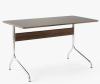 Iron Linoleum (4178) with Lacquered Walnut & Chrome Base