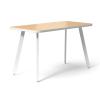 Classic Oak Laminate Top with Bright White Legs